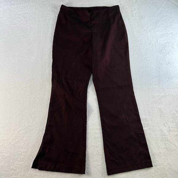 Y2K Sharkskin Pants No Boundaries Jrs 13 Maroon Iridescent Vtg Straight Grunge - Picture 2 of 15